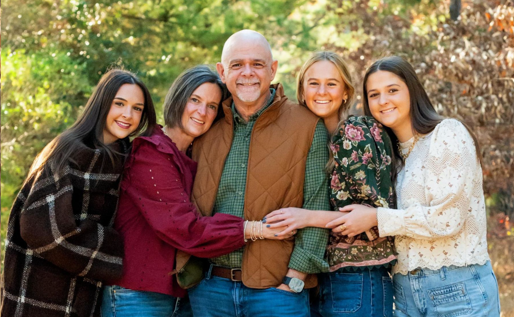 Josef Schmidt with his wife and three daughters in Raleigh, NC
